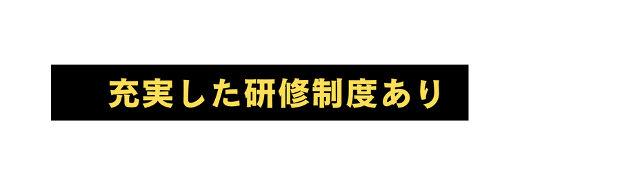 充実した研修制度あり